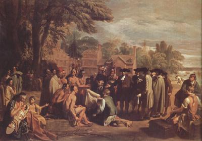 Benjamin West William Penn's Treaty with the Indians (nn03) oil painting image